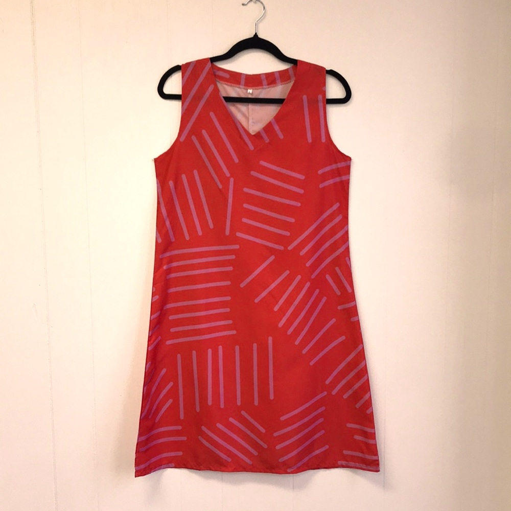 Silky feeling V-Neck Sleeveless Summer Dress